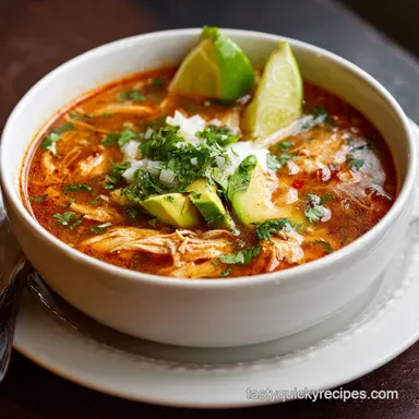 Chicken Tortilla Soup Recipe: Ready in 30 Min Recipe Card