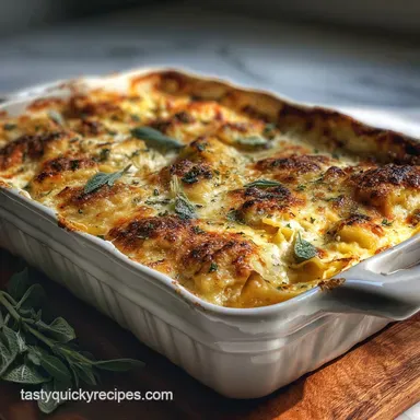 Ravioli Lasagna Bake with Ricotta in 45 Min Recipe Card