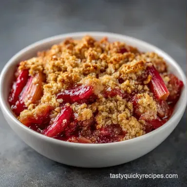 Rhubarb Crisp Filling for 8 Servings Recipe Card
