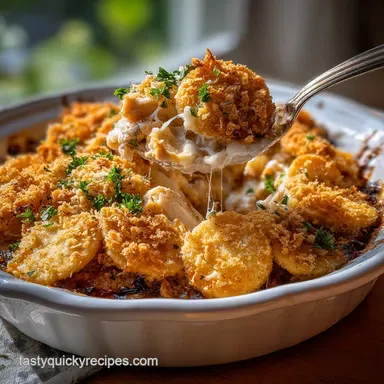 Ritz Chicken Casserole for 10 People | Crispy Baked