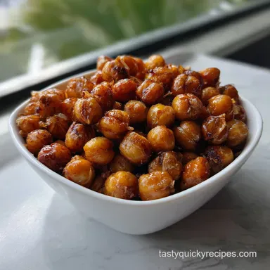 Healthy Snack with Roasted Chickpeas Recipe Card