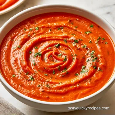 Roasted Tomato Soup for 4 Servings Recipe Card