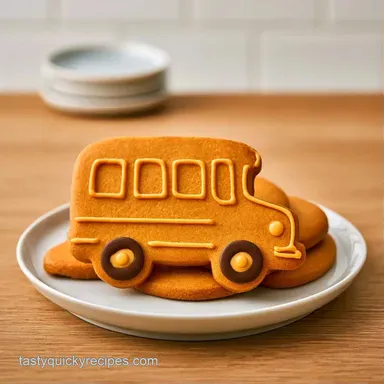 School Bus Cookies in 27 Minutes Recipe Card