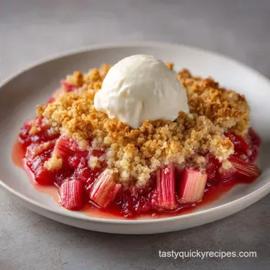 Simple Fresh Rhubarb Dessert for 6