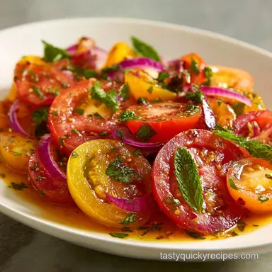 Tomato Salad with Basil in 10 Minutes