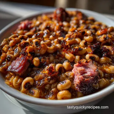 Blackeyed Peas: Classic Smoky Recipe with Ham Hocks Recipe Card