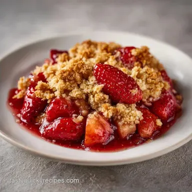 Strawberry Rhubarb Crisp with Oats