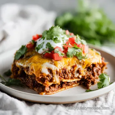Taco Lasagna Recipe with Corn Tortillas in 50 Minutes Recipe Card
