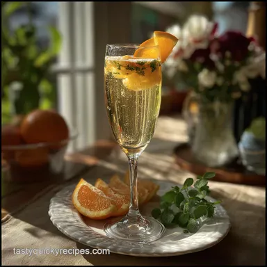 Thanksgiving Champagne Cocktail 6 Steps to: Tart & Toasty Flavor