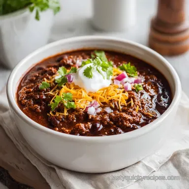 Chili for 6 Servings with Ground Beef