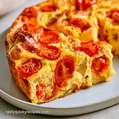 Tomato Frittata for 4 Servings Recipe Card