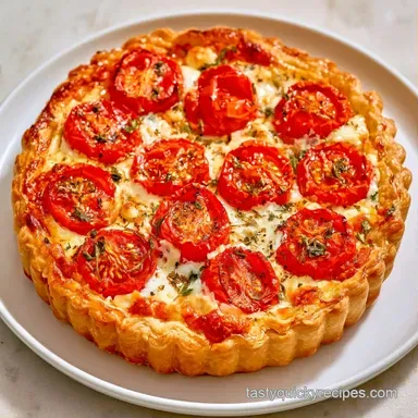 Tomato Goat Cheese Tart in 40 Minutes Recipe Card