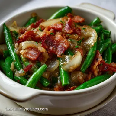 Canned Green Bean Recipe: 10-Minute Bacon Onion Side