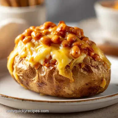 Jacket Potato: Crispy and Fluffy Recipe Card
