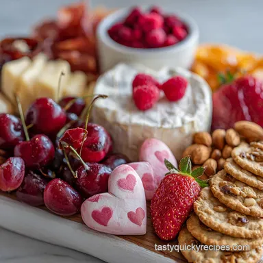 Valentines Charcuterie Board: Creamy Brie & Cheddar Recipe Card