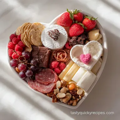 Valentines Charcuterie Board: Creamy Brie & Cheddar