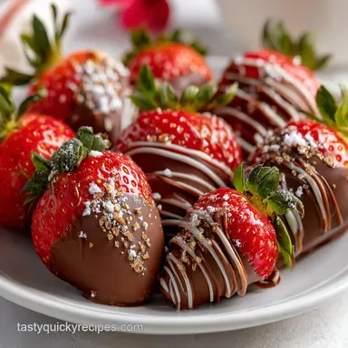 Valentines Chocolate Covered Strawberry: Glossy & Snappy
