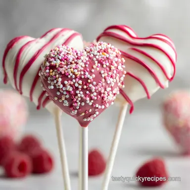 Valentine's Day Snacks: Velvety White Chocolate Cookie Pops Recipe Card