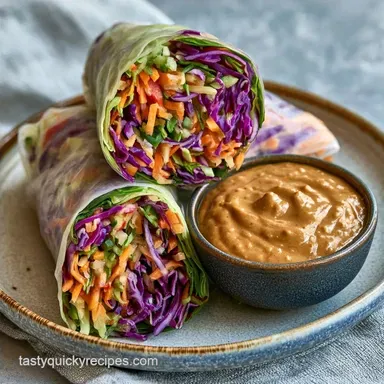 Vegetarian Salad Rolls Peanut Sauce - 18m