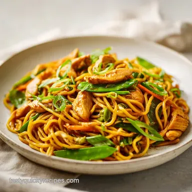 Chicken Lo Mein Recipe in 25 Minutes