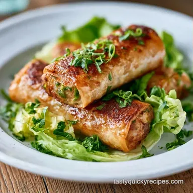 Double Fried Vietnamese Spring Rolls Recipe Card