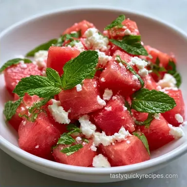 Watermelon Mint Salad in 15 Minutes