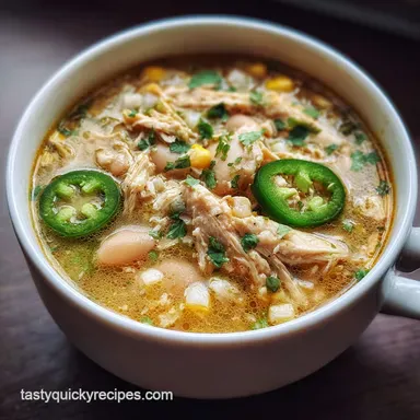 White Chicken Chili Recipe in 40 Minutes Recipe Card