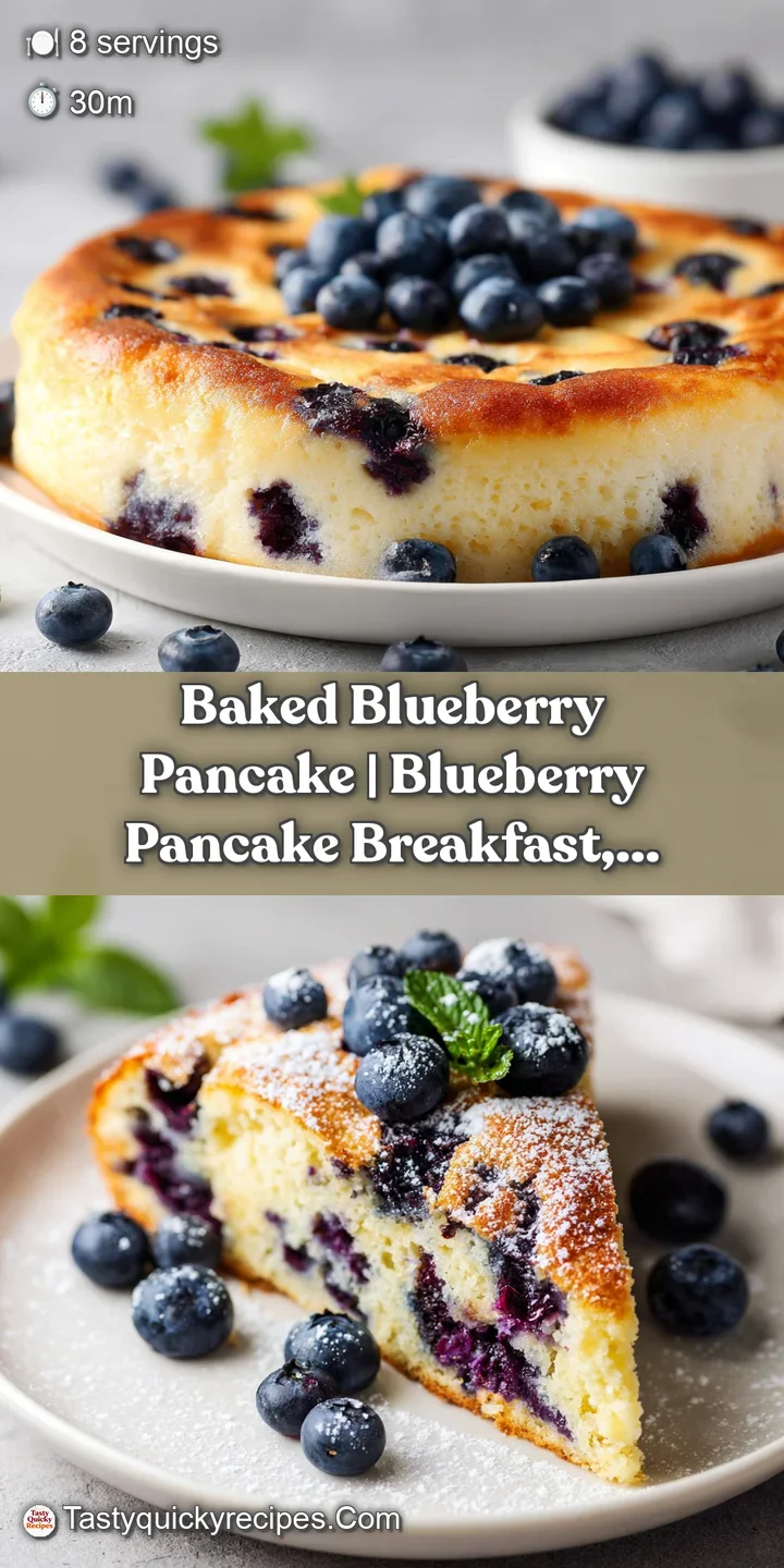 Close-up of fluffy, golden pancake texture with bursting blue blueberries and a subtle sheen of syrup.