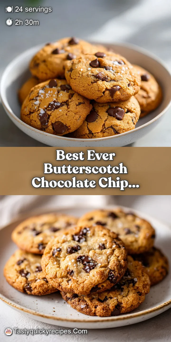 A single, slightly crisp butterscotch cookie with glistening chocolate chunks and a sprinkle of salt.