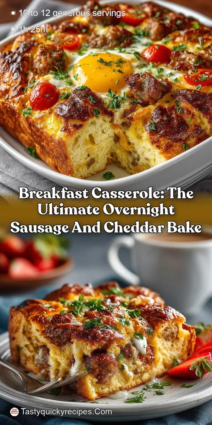Breakfast Casserole: The Ultimate Overnight Sausage and Cheddar Bake