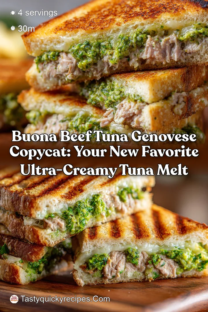 Buona Beef Tuna Genovese Copycat: Your New Favorite Ultra-Creamy Tuna Melt