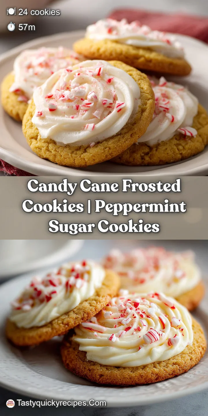 Close-up of creamy white icing and red stripes on a soft, golden-brown cookie with a tender, buttery crumb.