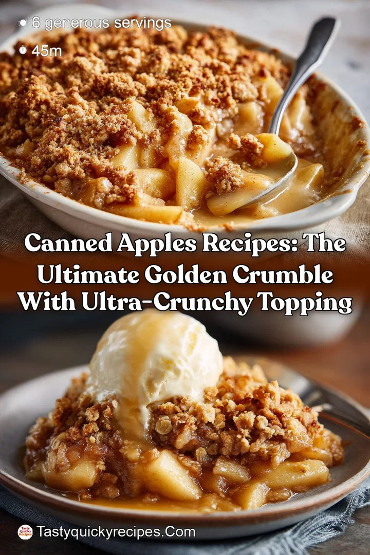 Canned Apples Recipes: The Ultimate Golden Crumble with Ultra-Crunchy Topping