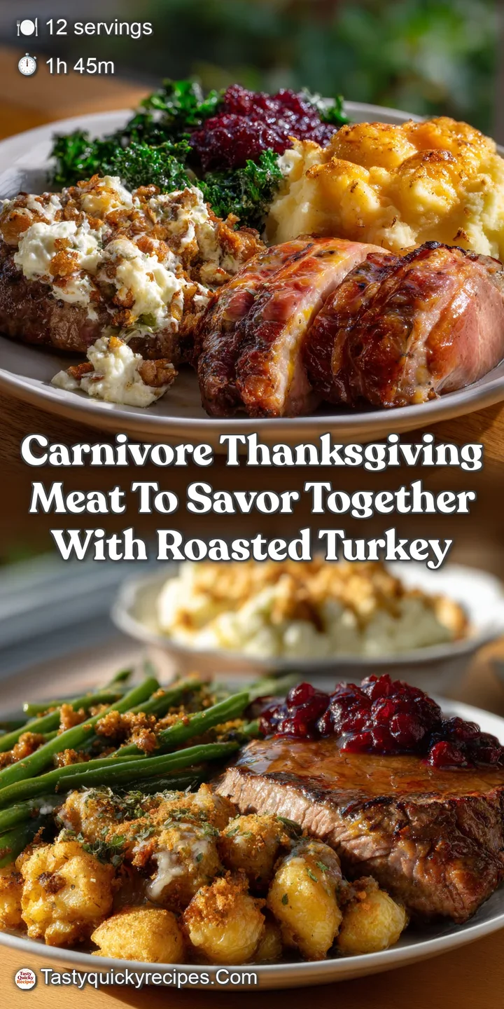 Close-up of the perfectly roasted turkey, exhibiting a mahogany-colored skin, glistening with rendered fat, inviting a del...