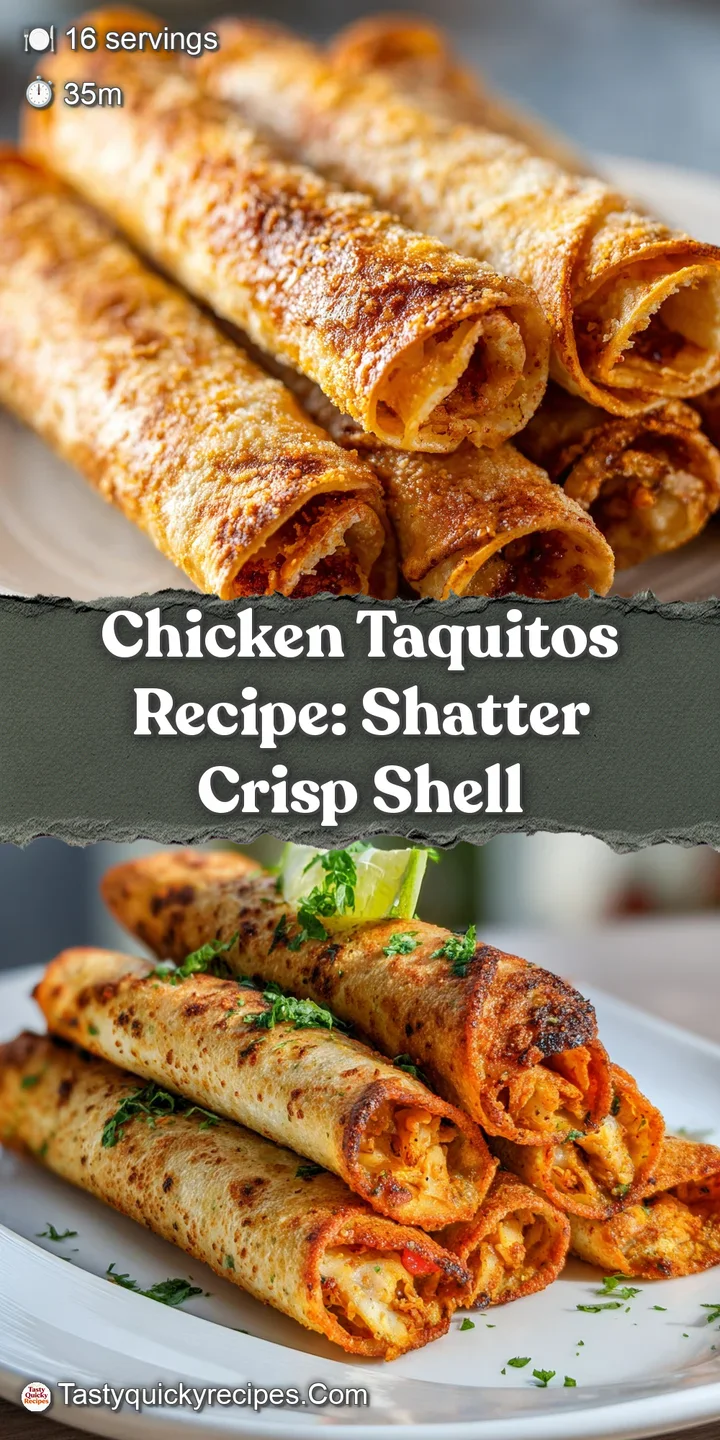 Close-up of a golden, flaky chicken taquito, oozing with a rich, creamy filling and hints of melted cheese.