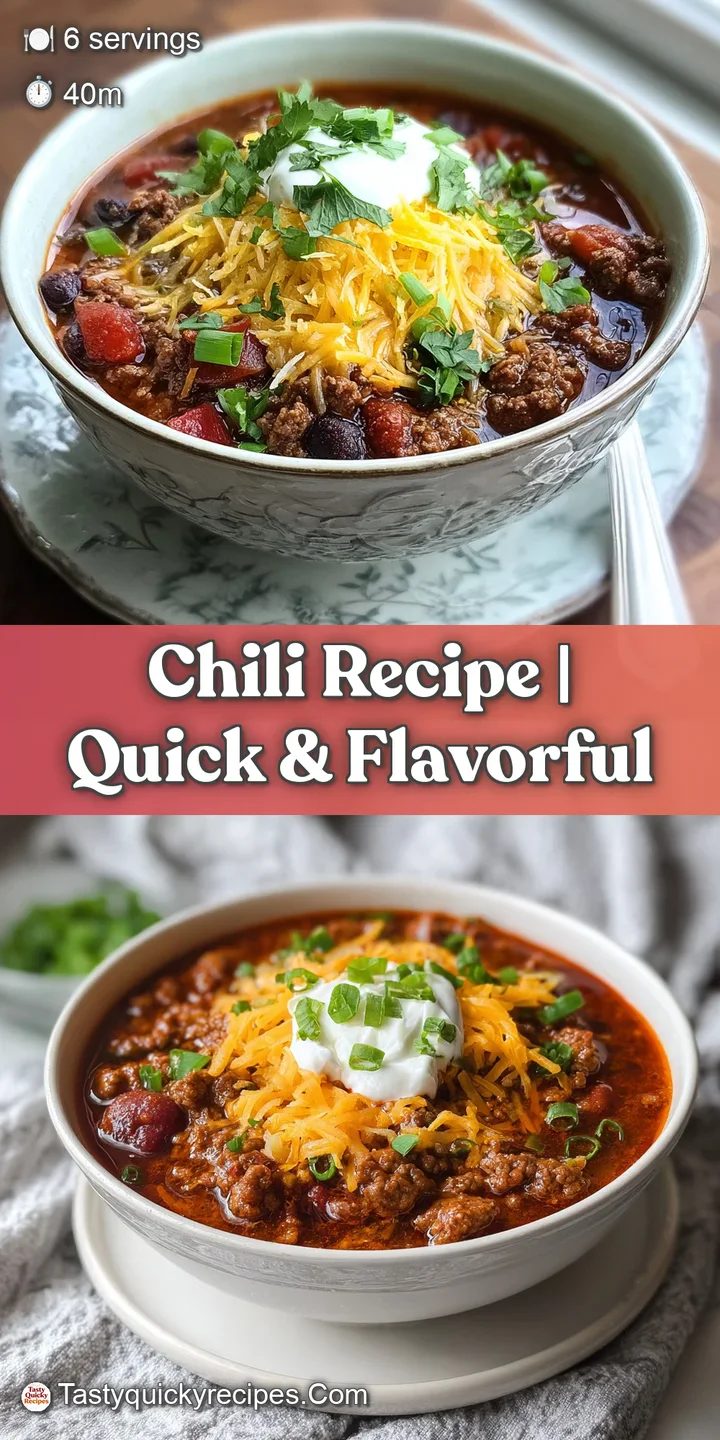 Close-up of hearty chili: ground meat, beans, and vibrant peppers simmered in a thick, intensely red-brown sauce.