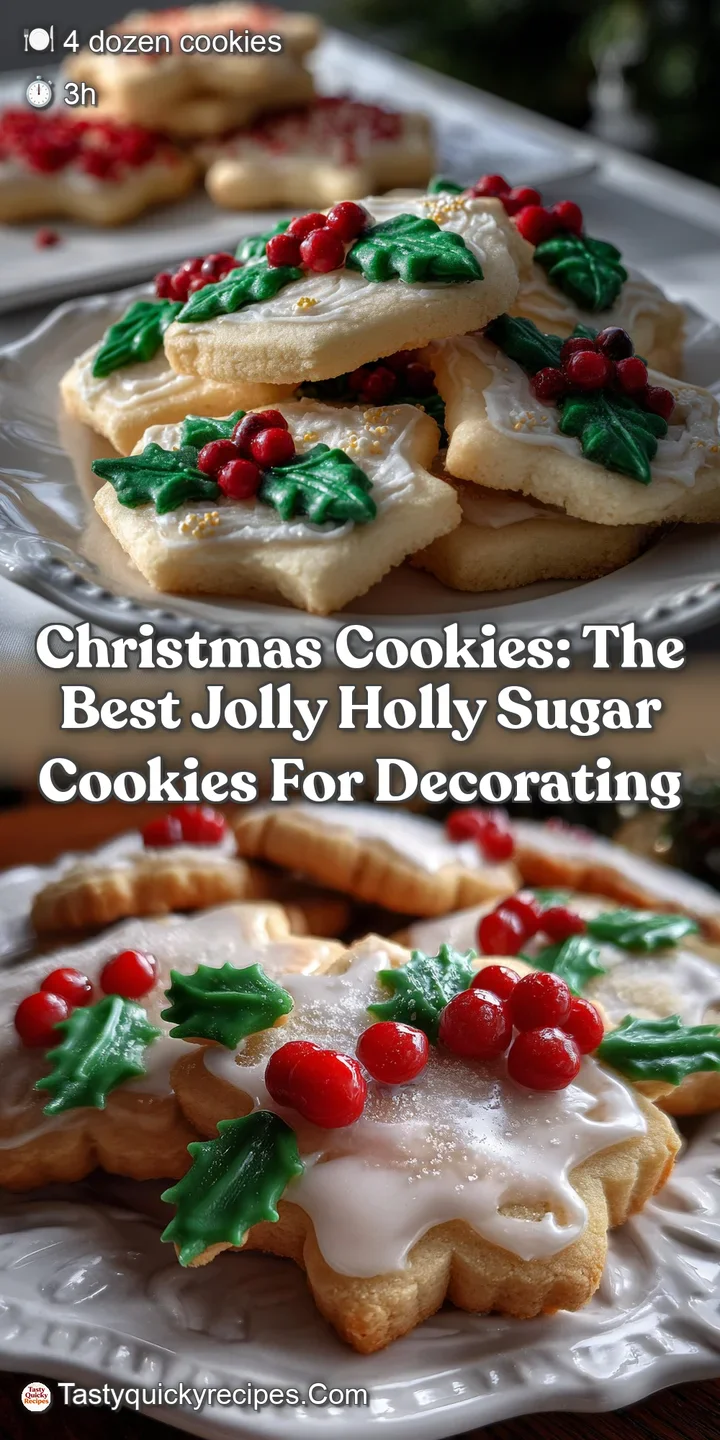 Christmas Cookies: The Best Jolly Holly Sugar Cookies for Decorating