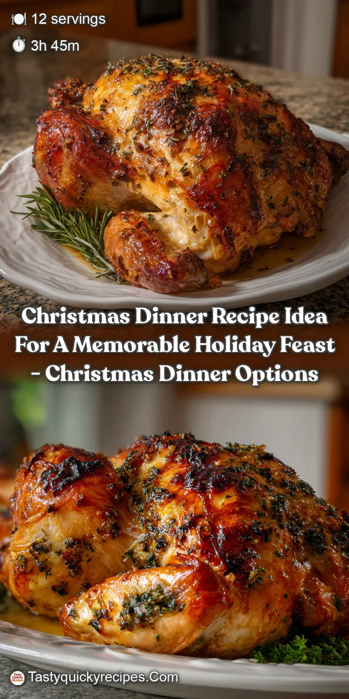 Close-up of glistening turkey skin, reflecting warm light. Hints of cranberries and herbs offer pops of red and green, inv...