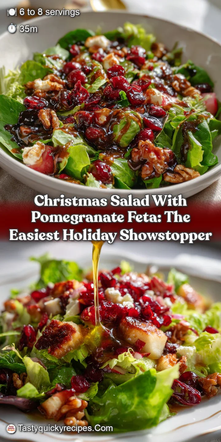 Christmas Salad with Pomegranate Feta: The Easiest Holiday Showstopper