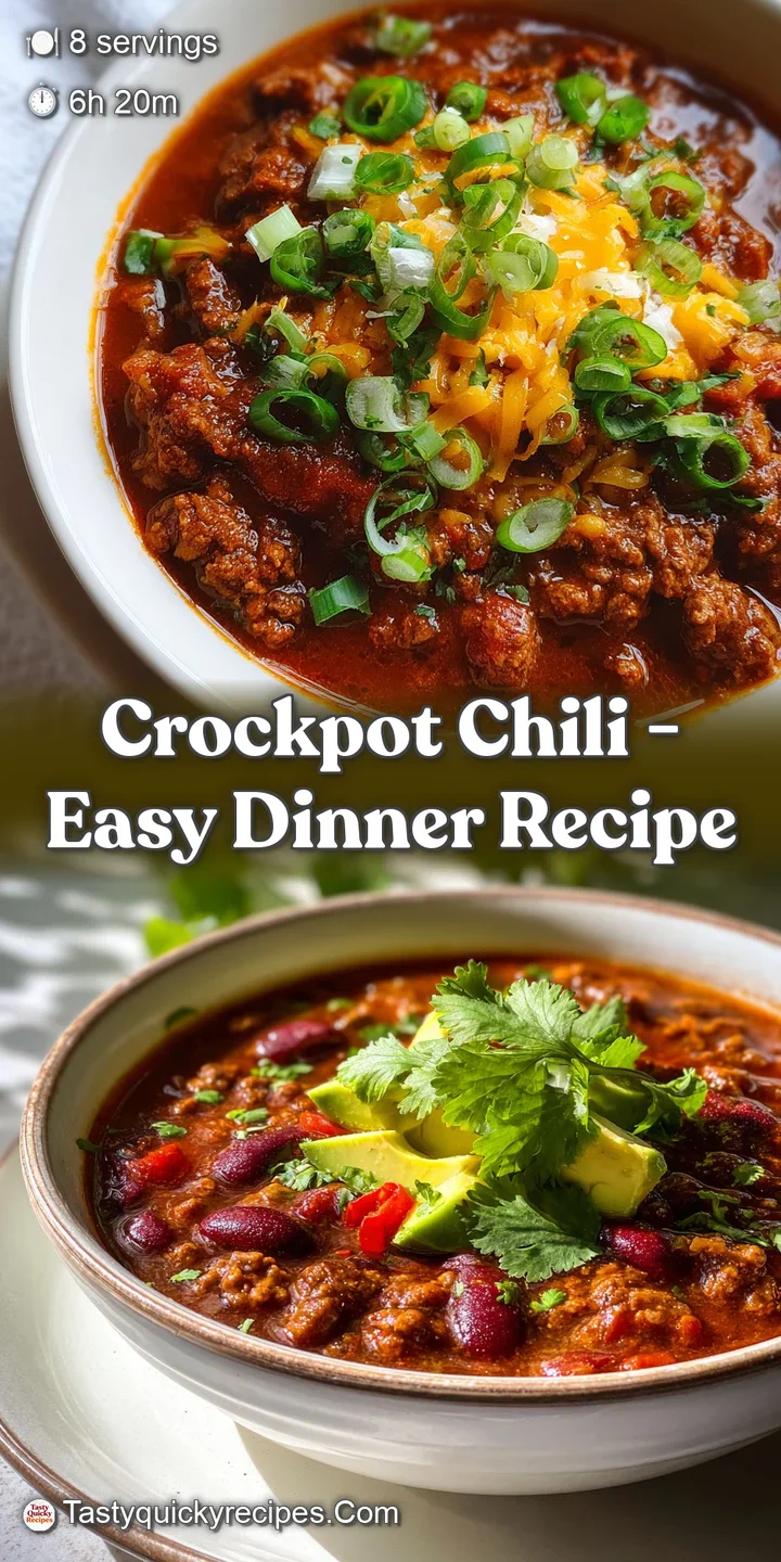 Close-up of thick, savory chili with tender chunks of beef, beans, and peppers. The perfect blend of textures and spices, ...