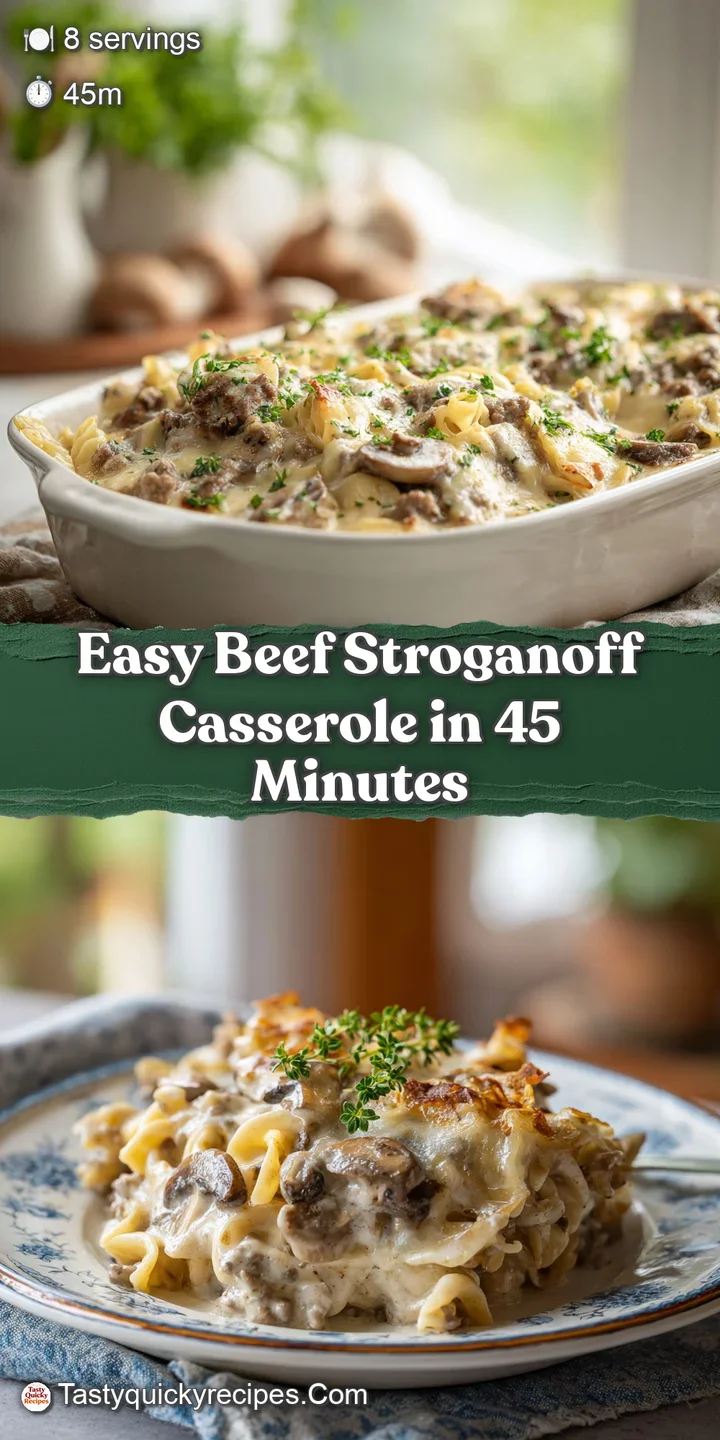 Close-up of beef stroganoff: rich, creamy sauce clinging to egg noodles, tender beef strands, hints of paprika and fresh h...