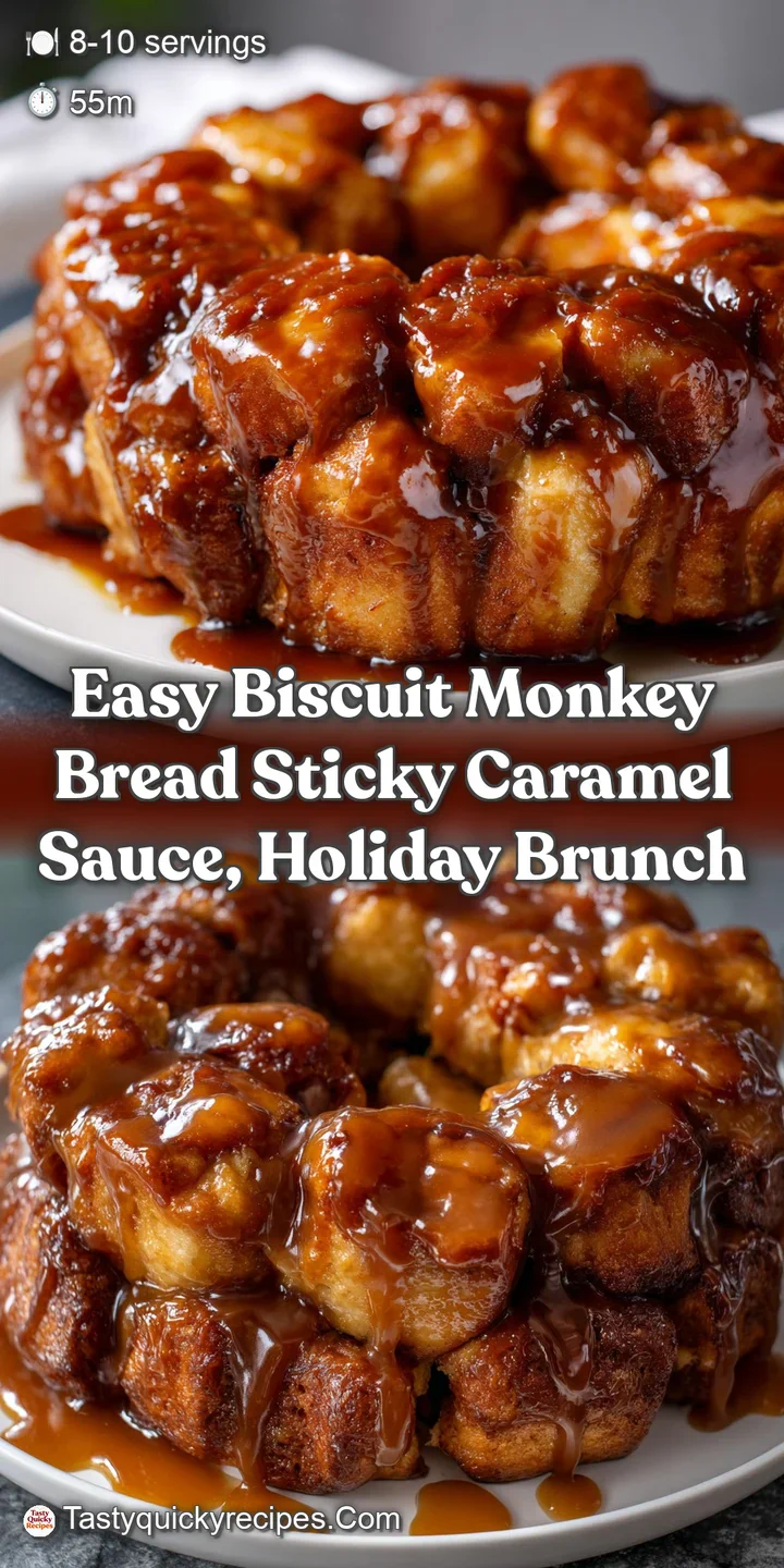 Easy Biscuit Monkey Bread Sticky Caramel Sauce Holiday Brunch