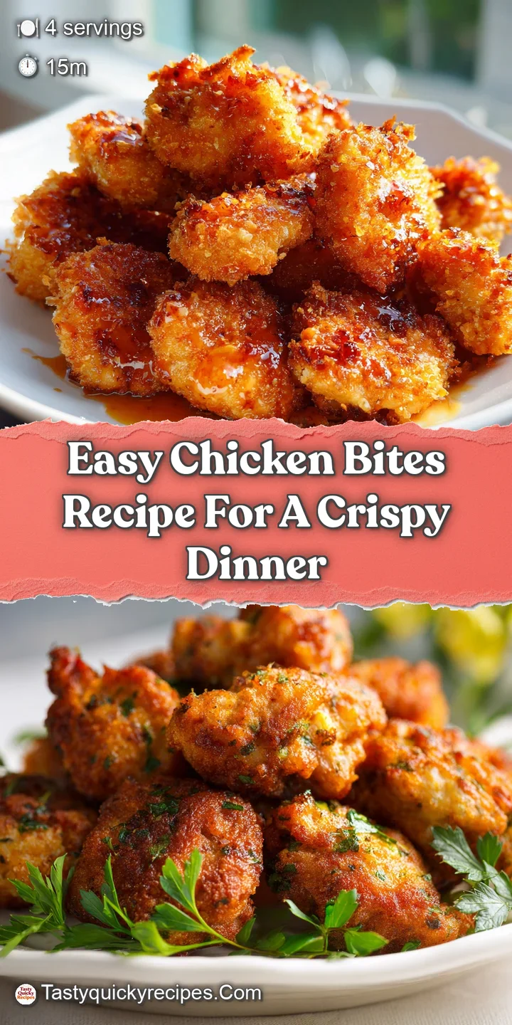 Close-up of juicy chicken bites coated in a savory glaze, tender interior, appealing texture, ready to eat.