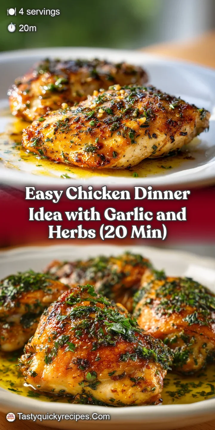 Close-up of a glistening chicken thigh, speckled with herbs and garlic, showcasing a crisp, golden-brown skin and juicy te...