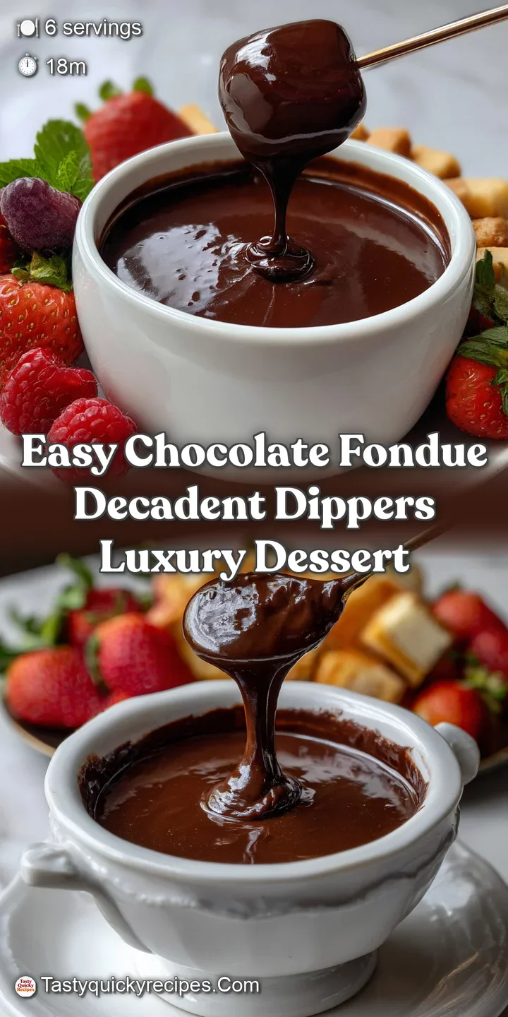 Easy Chocolate Fondue Decadent Dippers Luxury Dessert