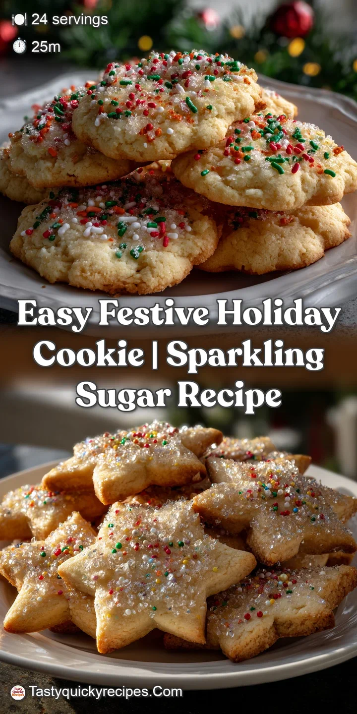 A close-up captures glistening sugar crystals sparkling atop a golden-baked cookie, hinting at a delicate crunch and sweet...