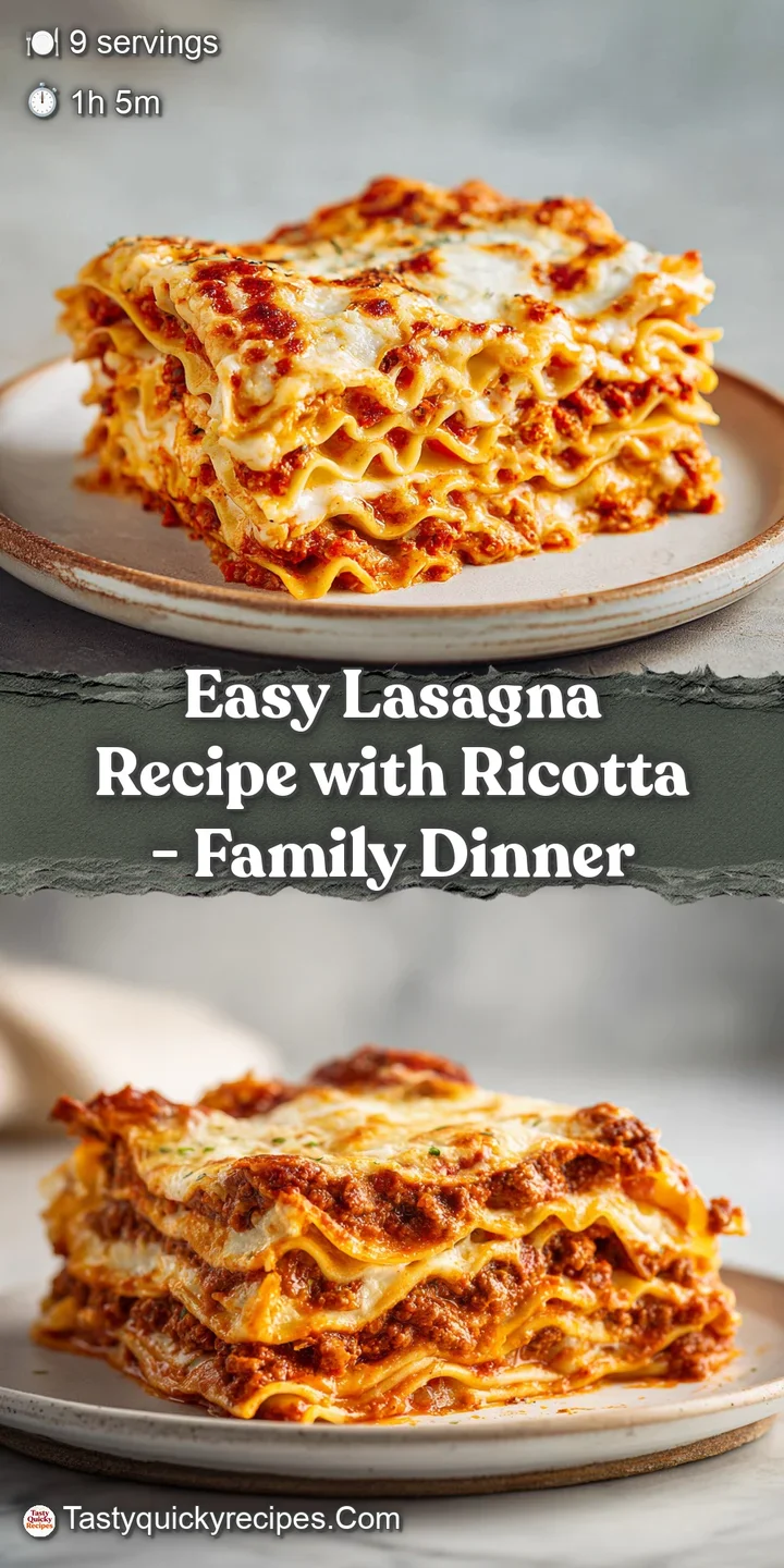 Close-up of lasagna's crust, showing melted cheese and browned edges. Layers of noodles and ricotta fill the frame.