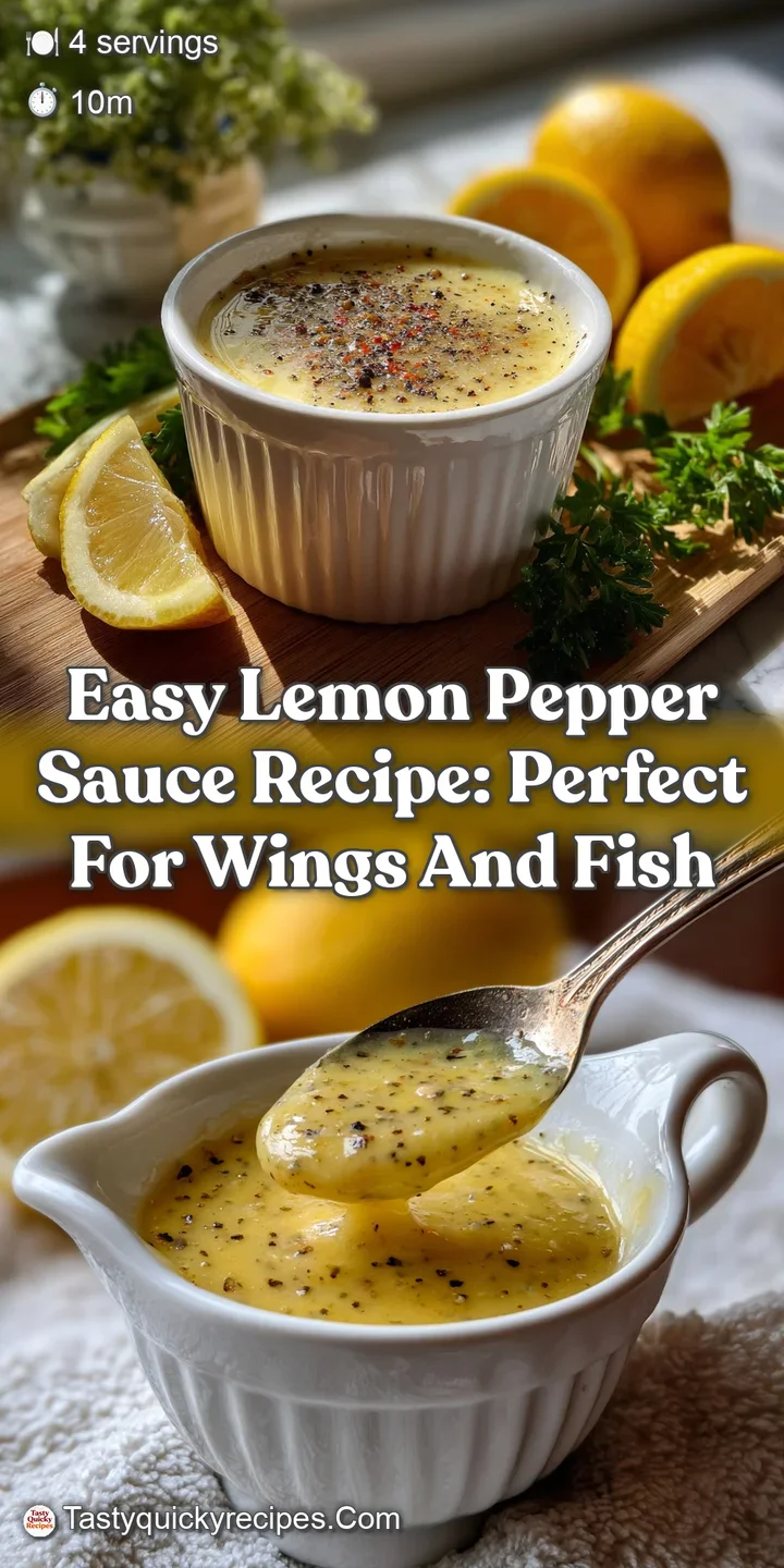 Easy Lemon Pepper Sauce Recipe: Perfect for Wings and Fish