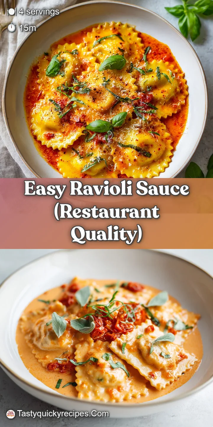 Close-up of tender ravioli bathed in a smooth, velvety sauce. Hints of steam suggest warmth and comfort, a delicious, temp...