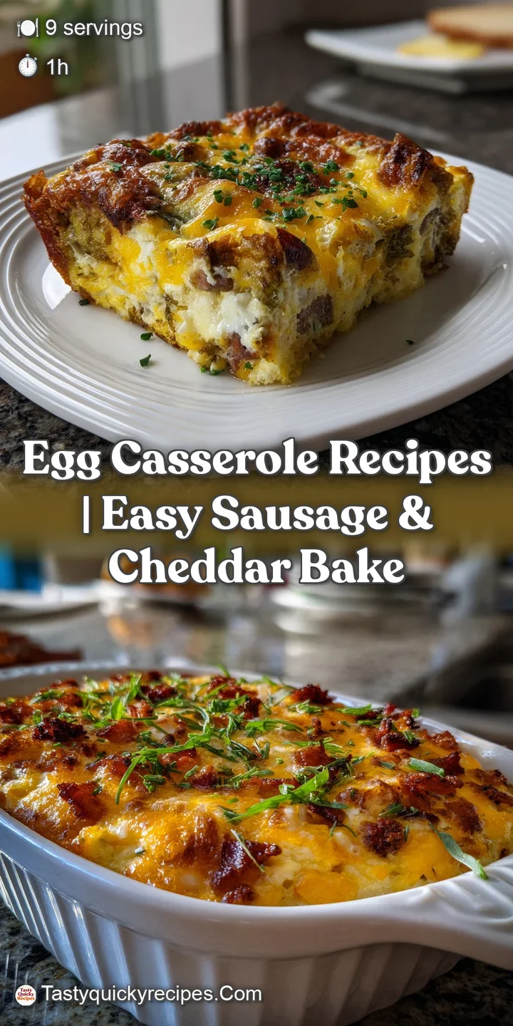 Egg Casserole Recipes | Easy Sausage & Cheddar Bake